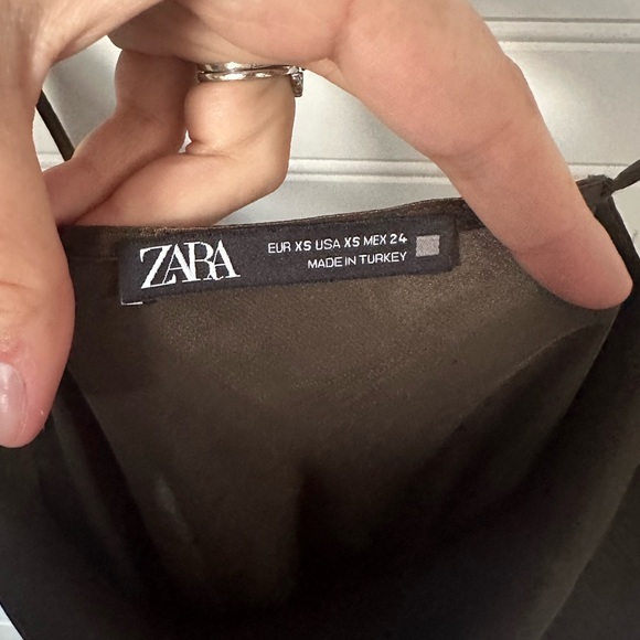 Zara Silky Cowl Neck Midi Dress - Picture 8 of 9